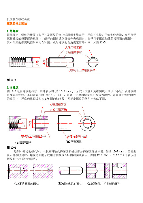 机械制图螺纹画法