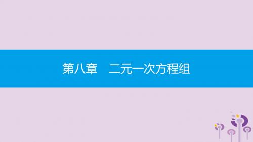 七年级数学下册 第八章 二元一次方程组 8.2 消元—解