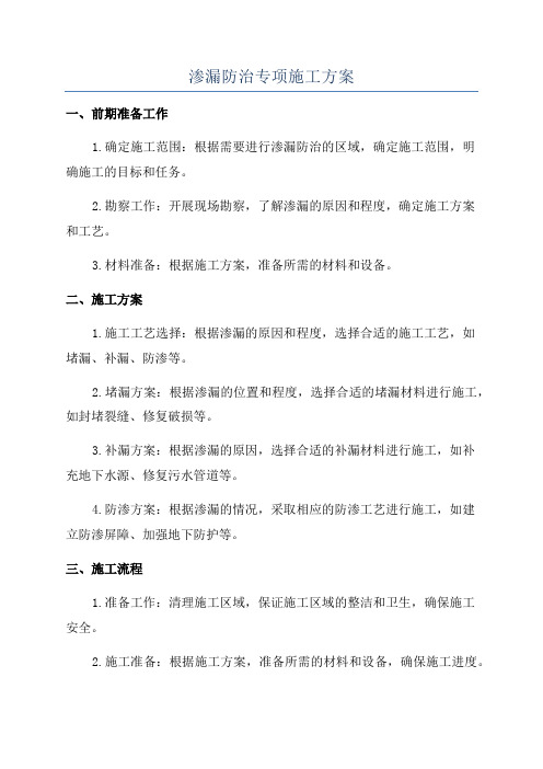 渗漏防治专项施工方案