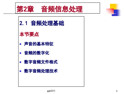 音频信息处理 ppt课件