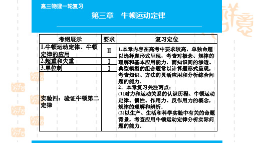 高考物理一轮复习：3-1《牛顿第一定律、牛顿第三定律》ppt课件