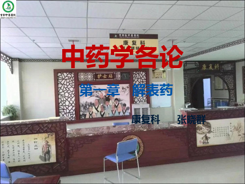 中药学2解表药详解