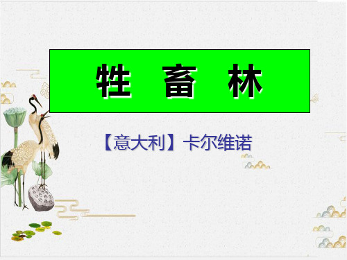人教选修之《外国小说欣赏》之《牲畜林》教学课件-PPT
