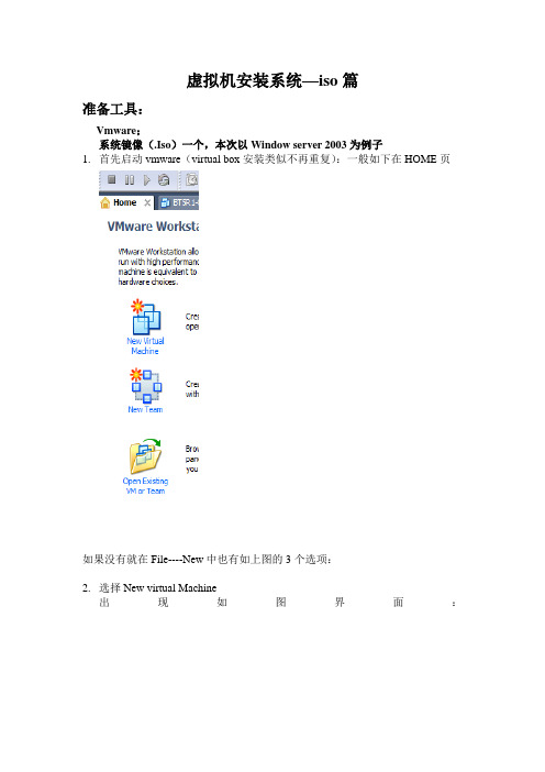 虚拟机安装系统-iso篇