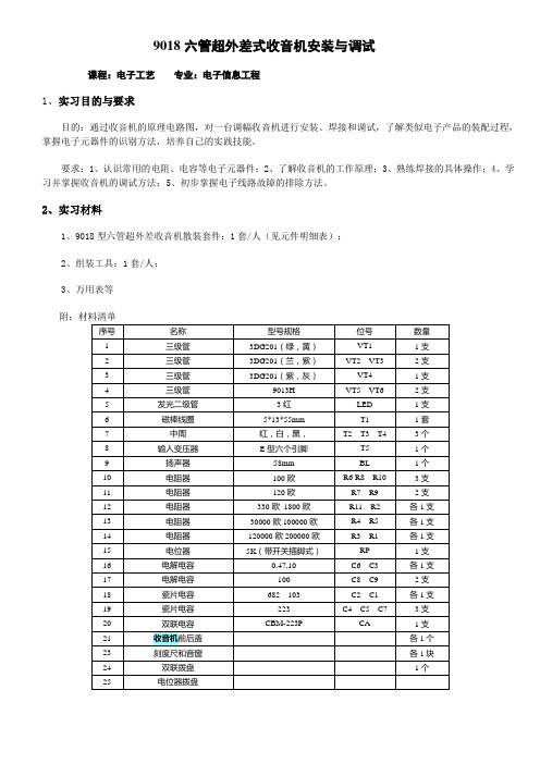 9018六管超外差式收音机_报告