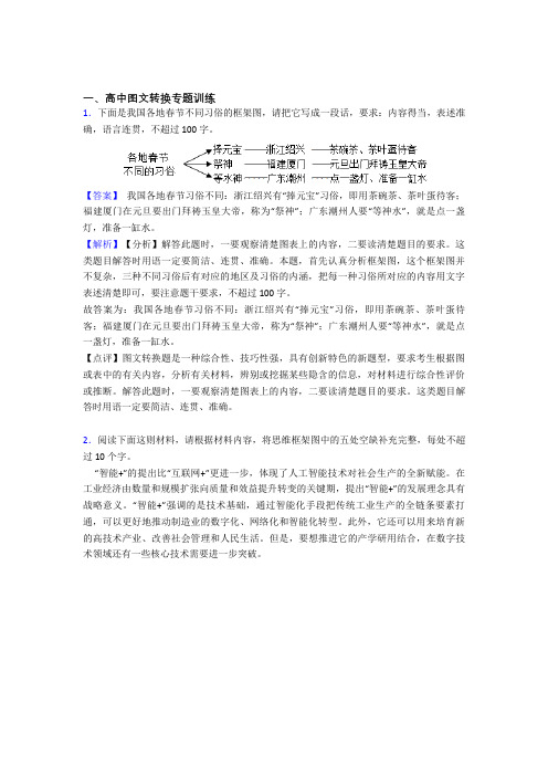 【语文】语文 图文转换的专项 培优易错试卷练习题附详细答案