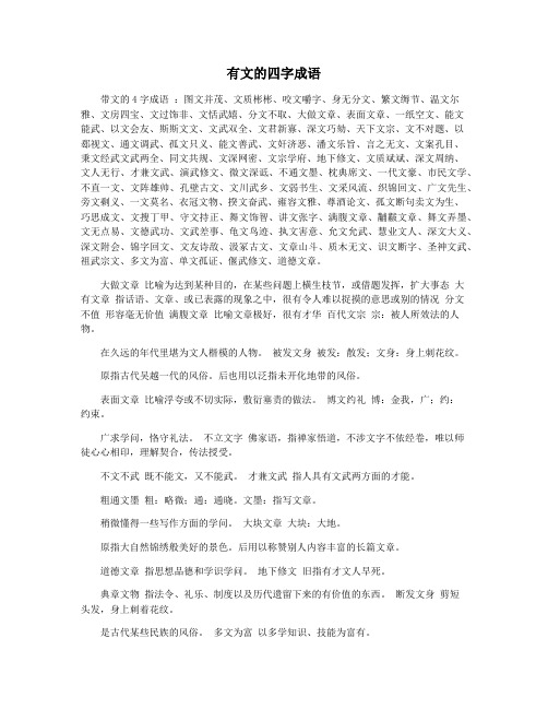 有文的四字成语