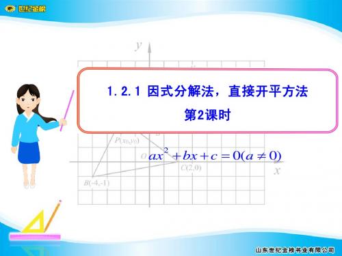 1.2.1  因式分解法,直接开平方法  第2课时湘教版九年级上册