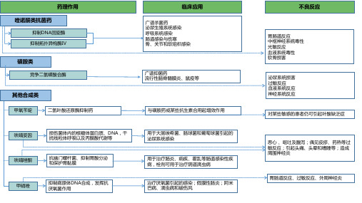 人工合成抗菌药 本章小结