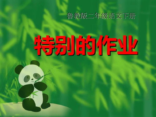 《特别的作业》ppt课件