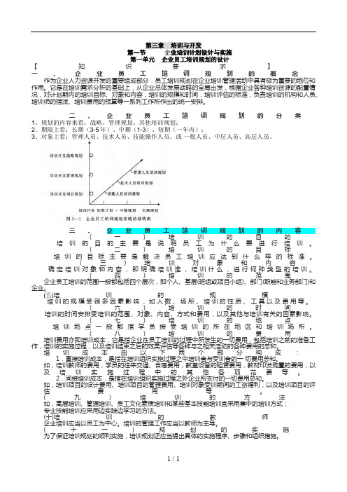 人力资源二级第三章培训与开发