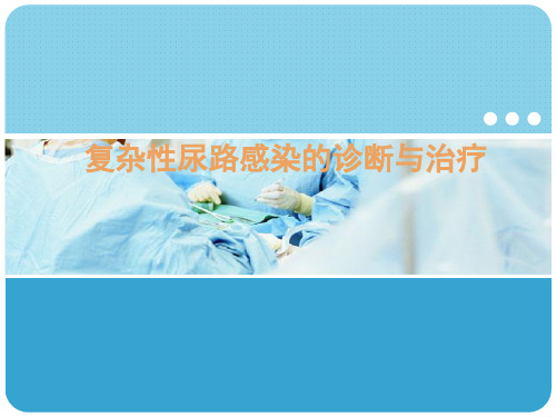 复杂性尿路感染的诊断与治疗PPT