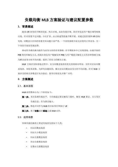 负载均衡MLB方案验证与建议配置参数