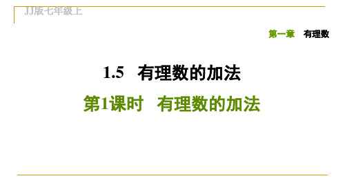 冀教版七年级数学习题 1.5.1有理数的加法