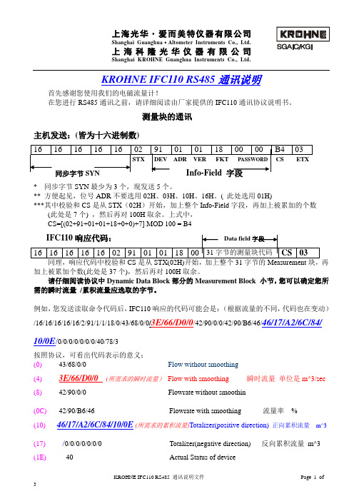 IFC110_RS485通讯说明文件