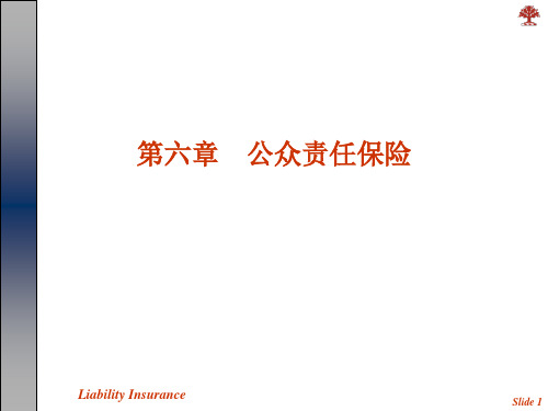责任保险课件-郭颂平 粟榆 罗向明编 第六章