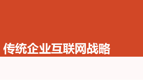 传统企业电子商务战略规划演讲PPT