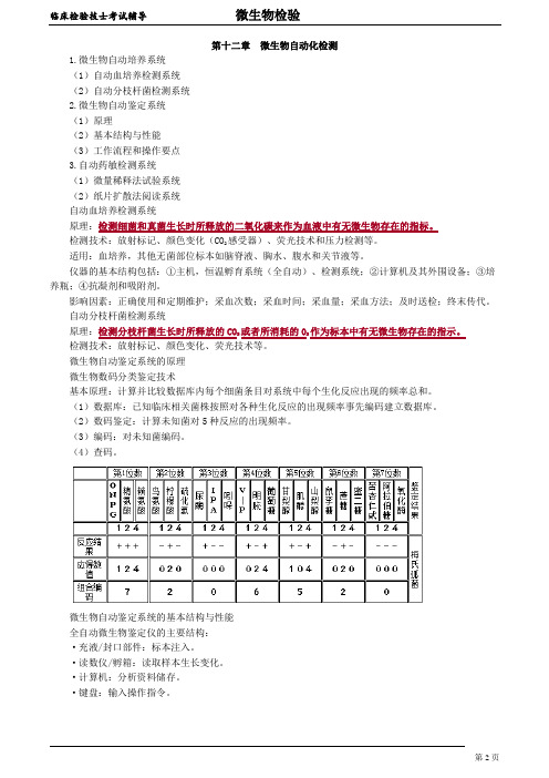 临床检验技士-微生物检验 讲义 12