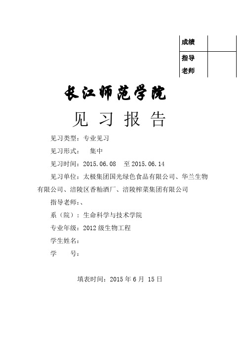 见习报告