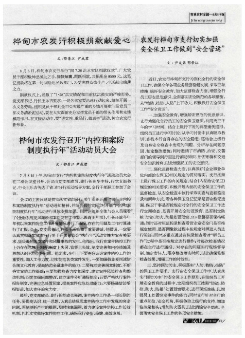 桦甸市农发行召开“内控和案防制度执行年”活动动员大会