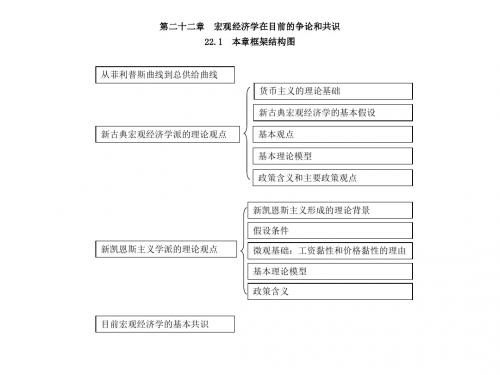 宏观经济学第二十二章 宏观经济学在目前的争论和共识