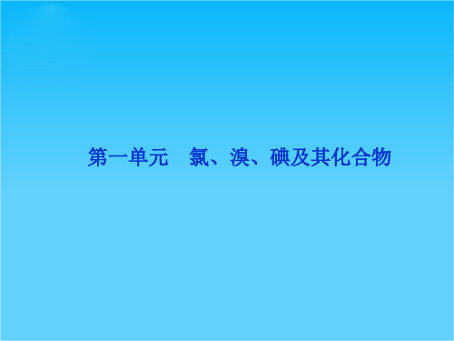 高考总复习课件(苏教版)2.1氯、溴、碘及其化合物