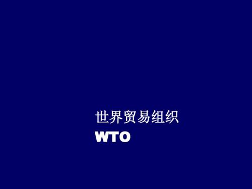 世界贸易组织WTO