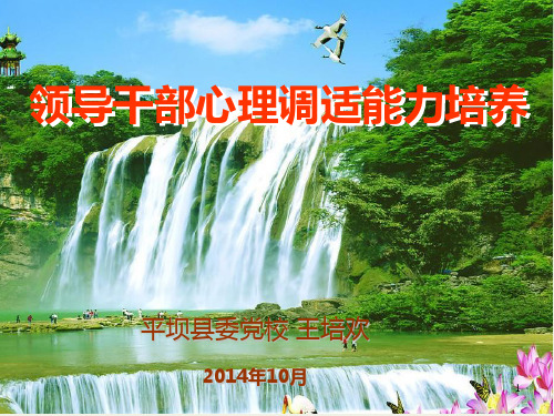领导干部心理心理调适能力培养(课前略有修改)PPT课件