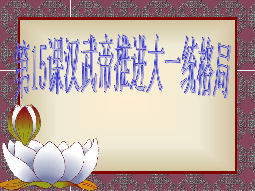汉武帝推进大一统格局794