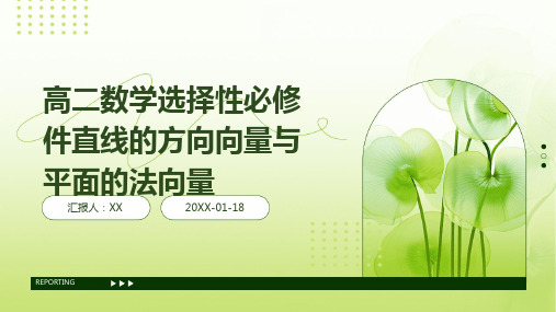 高二数学选择性必修件直线的方向向量与平面的法向量