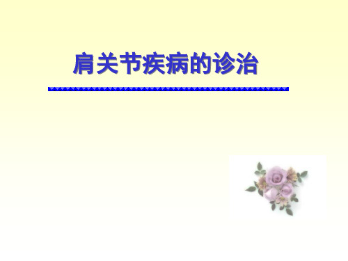 肩关节疾病的诊治精品PPT课件