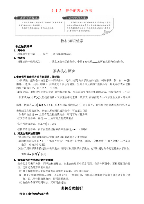 1.1.2 集合的表示方法