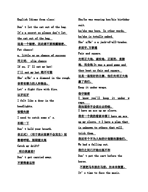 English Idioms