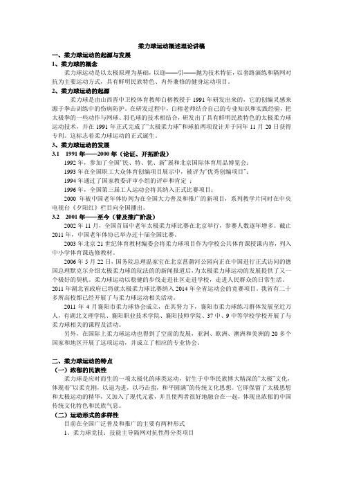 柔力球运动概述理论讲稿