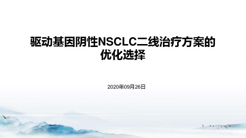 驱动基因阴性晚期非小细胞肺癌NSCLC二线治疗进展(强烈推荐)