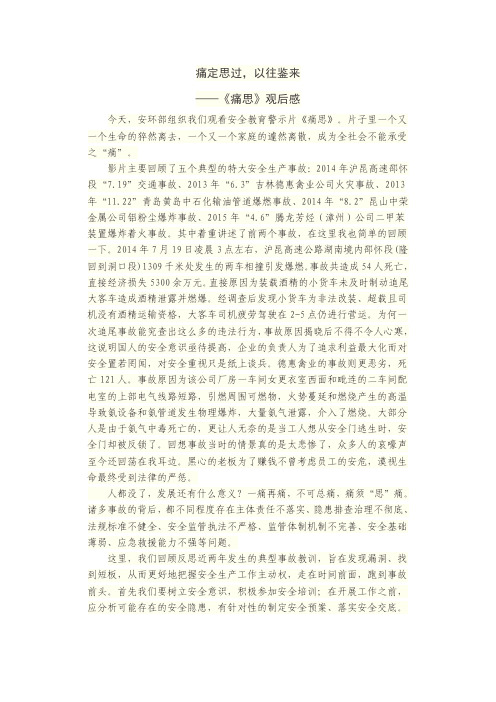 痛定思过,以往鉴来-程伟