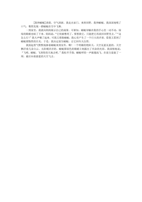 我和蜻蜓