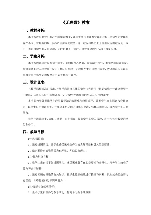 《无理数》教案