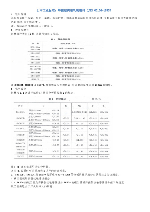 日本工业标准 JISG3106