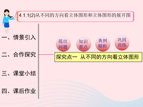 七年级数学上册4.1几何图形4.1.1立体图形与平面图形第2课时从不同的方向看立体图形和立体图形的展开图课件1