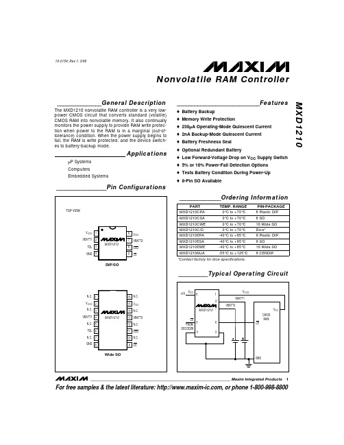 MXD1210EWE资料