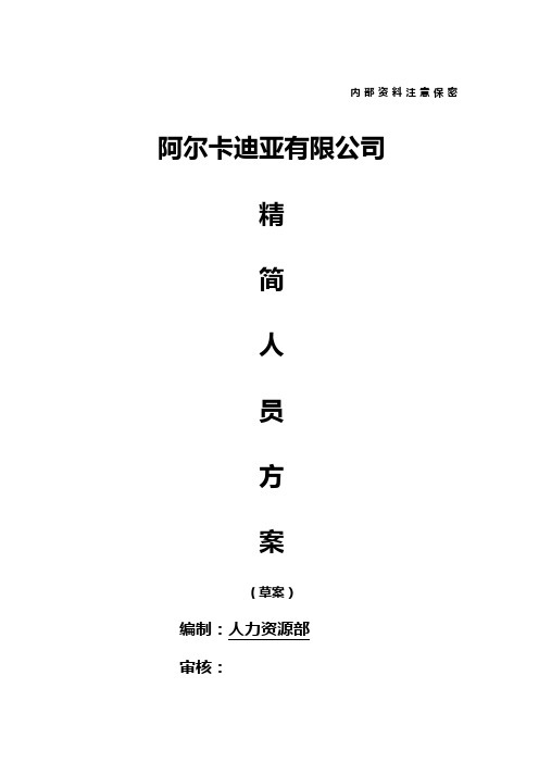 公司精简人员优化方案