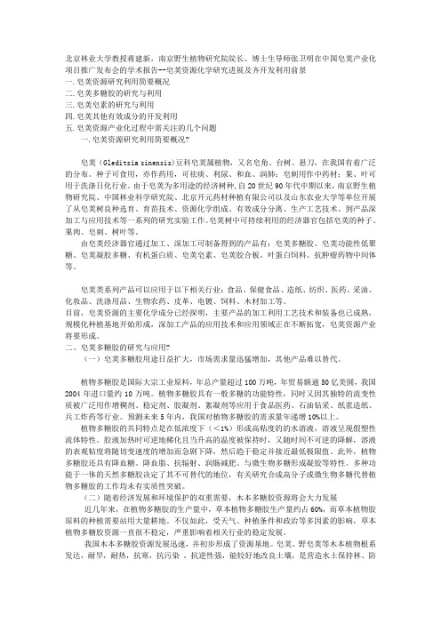 皂荚开发利用