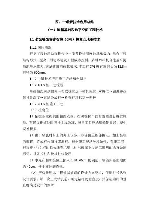 十项新技术--地基基础和地下空间工程技术