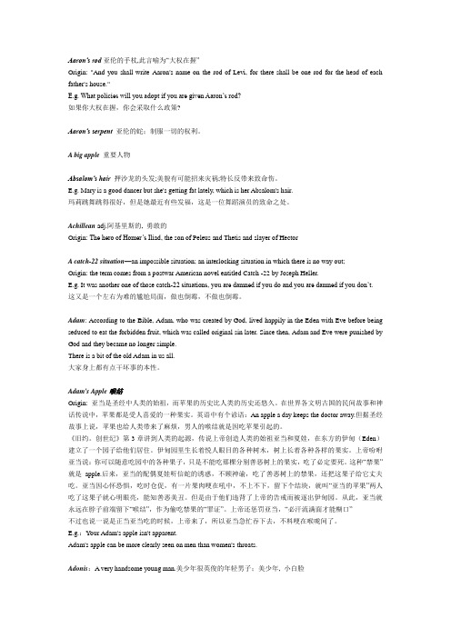 典故习语