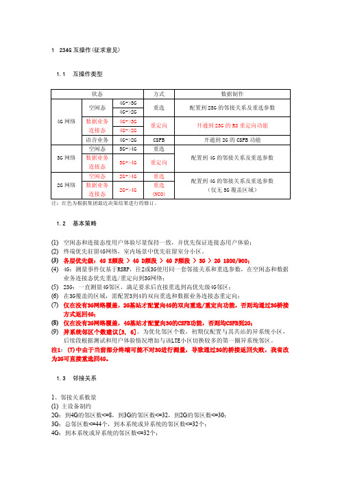 234G互操作策略与参数设置(试行v1.1)