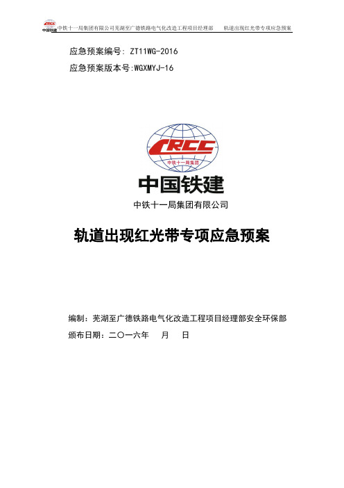 16、轨道出现红光带专项应急预案