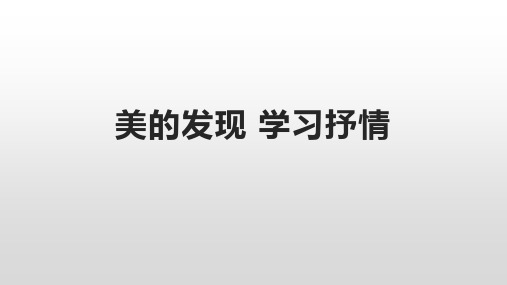 课件：作文 美的发现 学习抒情