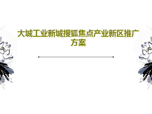 大城工业新城搜狐焦点产业新区推广方案PPT共44页