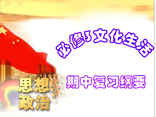 必修三文化生活复习课件